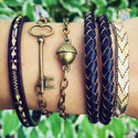 Skeleton Key Bracelet Bronze Key Jewelry-Lydia's Vintage | Handmade Personalized Bookmarks, Keychains
