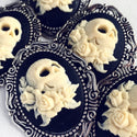 Skull Cameo Brooch Pirate Hat Pin Pirate Costume Sugar Skull-Lydia's Vintage | Handmade Custom Cosplay, Pirate Inspired Style Necklaces, Earrings, Bracelets, Brooches, Rings