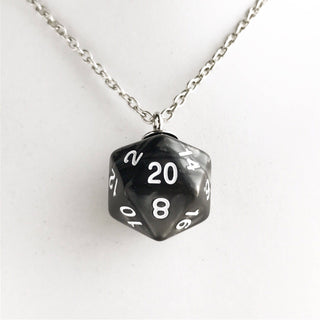 D20 Necklace Dungeons and Dragons Jewelry D20 Gift-Lydia's Vintage | Handmade Personalized Vintage Style Necklaces, Lockets, Earrings, Bracelets, Brooches, Rings