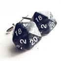 D20 Cufflinks Dungeons and Dragons Geek Wedding D&D Cuff Links Nerd Nerdy Groom Groomsmen Dungeon Master Gift for Men Polyhedral Dice-Lydia's Vintage | Handmade Personalized Cufflinks and Tie Tacks
