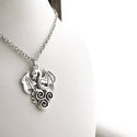 Dragon Necklace Triskelion Celtic Symbol Pendant Dragon Jewelry-Lydia's Vintage | Handmade Personalized Vintage Style Necklaces, Lockets, Earrings, Bracelets, Brooches, Rings