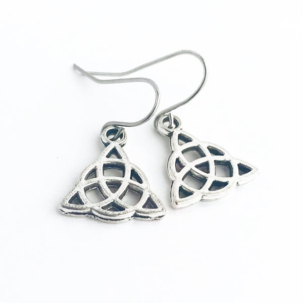 Celtic Knot Earrings Celtic Jewelry Triquetra Trinity Knot-Lydia's Vintage | Handmade Personalized Vintage Style Earrings and Ear Cuffs