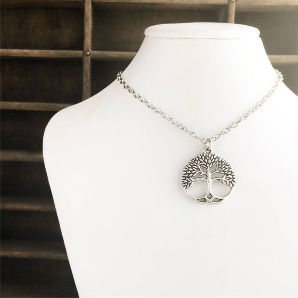 Tree of Life Necklace Silver Celtic Pendant-Lydia's Vintage | Handmade Personalized Vintage Style Necklaces, Lockets, Earrings, Bracelets, Brooches, Rings