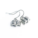 Book Earrings Book Gifts Teacher Earrings Silver Book Jewelry-Lydia's Vintage | Handmade Personalized Vintage Style Earrings and Ear Cuffs