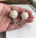 D20 Cufflinks Dungeons and Dragons Geek Wedding D&D Cuff Links Nerd Nerdy Groom Groomsmen Dungeon Master Gift for Men Polyhedral Dice-Lydia's Vintage | Handmade Personalized Cufflinks and Tie Tacks