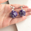 D20 Cufflinks Dungeons and Dragons Geeky Gift for Men Geek Wedding-Lydia's Vintage | Handmade Personalized Cufflinks and Tie Tacks