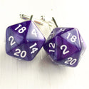 D20 Cufflinks Dungeons and Dragons Geeky Gift for Men Geek Wedding-Lydia's Vintage | Handmade Personalized Cufflinks and Tie Tacks