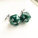 D20 Cufflinks D&D Cuff Links Dungeons and Dragons Groom Groomsmen Gift Nerd Wedding Polyhedral Dice Best Man Geek Gift for Men-Lydia's Vintage | Handmade Personalized Cufflinks and Tie Tacks