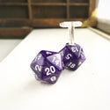 D20 Cufflinks Dungeons and Dragons Geeky Gift for Men Geek Wedding-Lydia's Vintage | Handmade Personalized Cufflinks and Tie Tacks