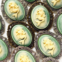 Mermaid Cameo Brooch Mermaid Jewelry Pirate Hat Pin Renaissance Faire-Lydia's Vintage | Handmade Custom Cosplay, Renaissance Fair Inspired Style Necklaces, Earrings, Bracelets, Brooches, Rings
