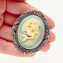 Mermaid Cameo Brooch Mermaid Jewelry Pirate Hat Pin Renaissance Faire-Lydia's Vintage | Handmade Custom Cosplay, Renaissance Fair Inspired Style Necklaces, Earrings, Bracelets, Brooches, Rings