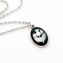 Scottish Thistle Cameo Necklace Scotland Jewelry Thistle Necklace-Lydia's Vintage | Handmade Personalized Vintage Style Necklaces, Lockets, Earrings, Bracelets, Brooches, Rings
