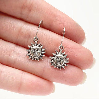 Sun Earrings Celestial Earrings Sun Face Earrings-Lydia's Vintage | Handmade Personalized Vintage Style Earrings and Ear Cuffs