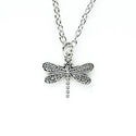 Dragonfly Necklace Silver Dragonfly Jewelry Dragonfly Lover Gift for Women-Lydia's Vintage | Handmade Personalized Vintage Style Necklaces, Lockets, Earrings, Bracelets, Brooches, Rings