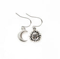 Sun and Moon Earrings Mismatched Earrings-Lydia's Vintage | Handmade Personalized Vintage Style Earrings and Ear Cuffs