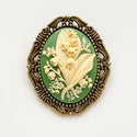 Lily of the Valley Cameo Brooch Flower Jewelry-Lydia's Vintage | Handmade Vintage Style Jewelry, Brooches, Pins, Necklaces, Bracelets