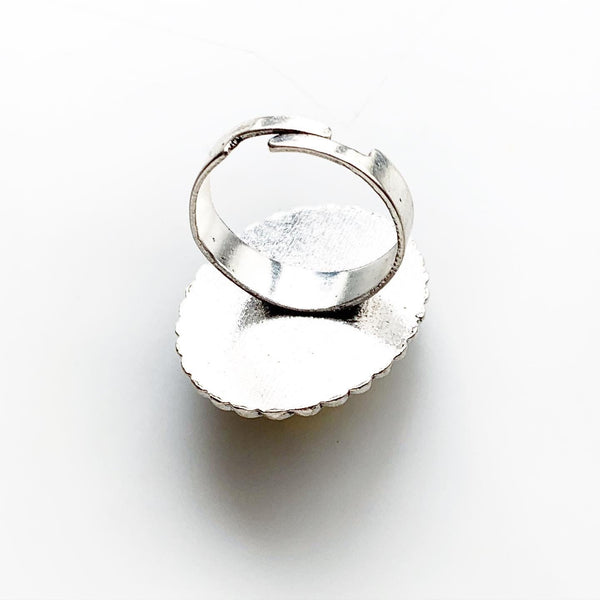 Cameo Ring Rose Cameo Flower Ring-Lydia's Vintage | Handmade Personalized Vintage Style Rings, Earrings, Bracelets, Brooches, Necklaces, Lockets