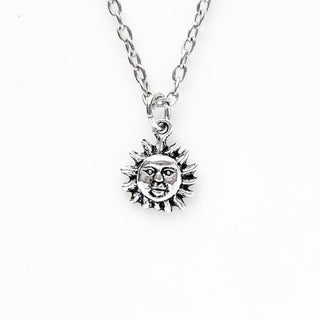 Sun Necklace Silver Sun Necklace-Lydia's Vintage | Handmade Personalized Vintage Style Necklaces, Lockets, Earrings, Bracelets, Brooches, Rings