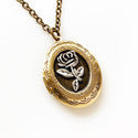 Locket Necklace Rose Locket Gift for Her Gifts for Women-Lydia's Vintage | Handmade Personalized Vintage Style Necklaces, Lockets, Earrings, Bracelets, Brooches, Rings
