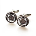 Sunflower Cufflinks Gift for Him Summer Wedding-Lydia's Vintage | Handmade Personalized Cufflinks and Tie Tacks