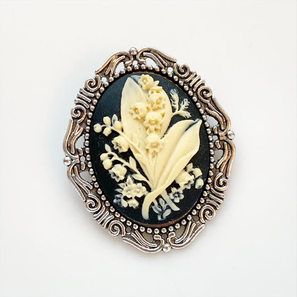 Lily of the Valley Brooch Lily Jewelry Cameo Brooch Gift for Her-Lydia's Vintage | Handmade Vintage Style Jewelry, Brooches, Pins, Necklaces, Bracelets