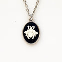 Bee Cameo Necklace Bee Necklace Cameo Jewelry Bee Gifts-Lydia's Vintage | Handmade Personalized Vintage Style Necklaces, Lockets, Earrings, Bracelets, Brooches, Rings