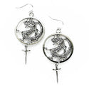 Chinese Dragon Earrings Sword Earrings Dragon Jewelry-Lydia's Vintage | Handmade Personalized Vintage Style Earrings and Ear Cuffs