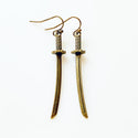 Sword Earrings Katana Earrings Japanese Sword Samurai Earrings-Lydia's Vintage | Handmade Personalized Vintage Style Earrings and Ear Cuffs
