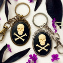 Skull Keychain Jolly Roger Skull and Crossbones Pirate Accessories-Lydia's Vintage | Handmade Custom Cosplay, Pirate Inspired Style Necklaces, Earrings, Bracelets, Brooches, Rings