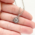 Sun Necklace Silver Sun Necklace-Lydia's Vintage | Handmade Personalized Vintage Style Necklaces, Lockets, Earrings, Bracelets, Brooches, Rings