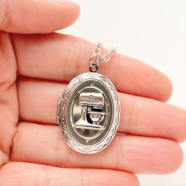 Baking Necklace Locket Pendant Baking Gifts Baker Jewelry-Lydia's Vintage | Handmade Personalized Vintage Style Necklaces, Lockets, Earrings, Bracelets, Brooches, Rings