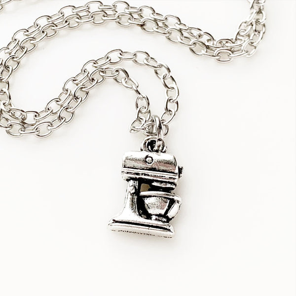 Baking Necklace Kitchen Mixer Necklace Baking Jewelry Baker Gifts-Lydia's Vintage | Handmade Personalized Vintage Style Necklaces, Lockets, Earrings, Bracelets, Brooches, Rings