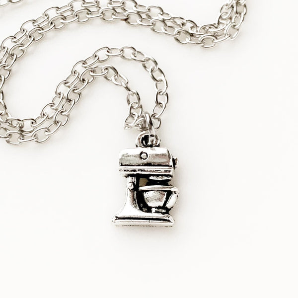 Baking Necklace Kitchen Mixer Necklace Baking Jewelry Baker Gifts-Lydia's Vintage | Handmade Personalized Vintage Style Necklaces, Lockets, Earrings, Bracelets, Brooches, Rings