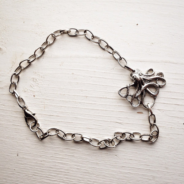 Octopus Bracelet Cthulhu Kraken Jewelry Pirate Costume Renaissance Faire Octopus Gift-Lydia's Vintage | Handmade Custom Cosplay, Renaissance Fair Inspired Style Necklaces, Earrings, Bracelets, Brooches, Rings