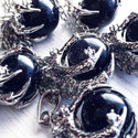Dragon Claw Necklace / Silver Dragon Claw Pendant Blue Goldstone Blue Sand Dragon Claw Fantasy Renaissance Faire Boho Sparkly Glitter Orb-Lydia's Vintage | Handmade Custom Cosplay, Renaissance Fair Inspired Style Necklaces, Earrings, Bracelets, Brooches, Rings