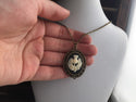 Scottish Thistle Cameo Necklace Pendant / Scotland Thistle Highlands Renaissance Faire Costume Womens Accessories Scotland Lover Gift Flower-Lydia's Vintage | Handmade Custom Cosplay, Renaissance Fair Inspired Style Necklaces, Earrings, Bracelets, Brooches, Rings