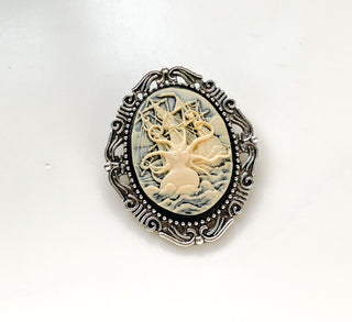 Large Pirate Ship Cameo Brooch-Lydia's Vintage | Handmade Personalized Vintage Style Necklaces, Lockets, Earrings, Bracelets, Brooches, Rings