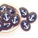 Anchor Cameo Brooch Pirate Hat Pin Navy Brooch-Lydia's Vintage | Handmade Custom Cosplay, Pirate Inspired Style Necklaces, Earrings, Bracelets, Brooches, Rings