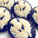 Scottish Thistle Cameo Brooch Scotland Thistle Pin Scottish Wedding-Lydia's Vintage | Handmade Vintage Style Jewelry, Brooches, Pins, Necklaces, Bracelets