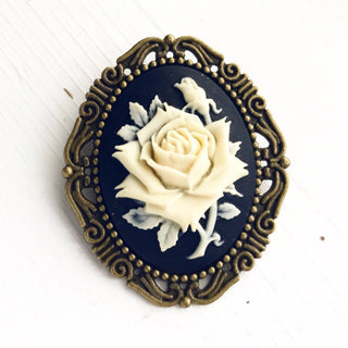 Rose Cameo Brooch Vintage Style Cameo Jewelry Gift for Women-Lydia's Vintage | Handmade Vintage Style Jewelry, Brooches, Pins, Necklaces, Bracelets