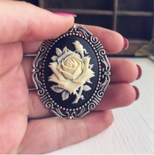 Load image into Gallery viewer, Rose Cameo Brooch Cameo Jewelry Roses Pin