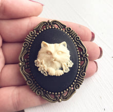 Load image into Gallery viewer, Cat Brooch Cat Cameo Jewelry Cat Gifts
