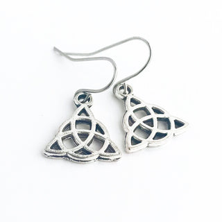 Celtic Knot Earrings Celtic Jewelry Triquetra Trinity Knot-Lydia's Vintage | Handmade Personalized Vintage Style Earrings and Ear Cuffs