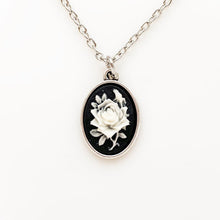 Load image into Gallery viewer, Rose Cameo Necklace Small Rose Pendant