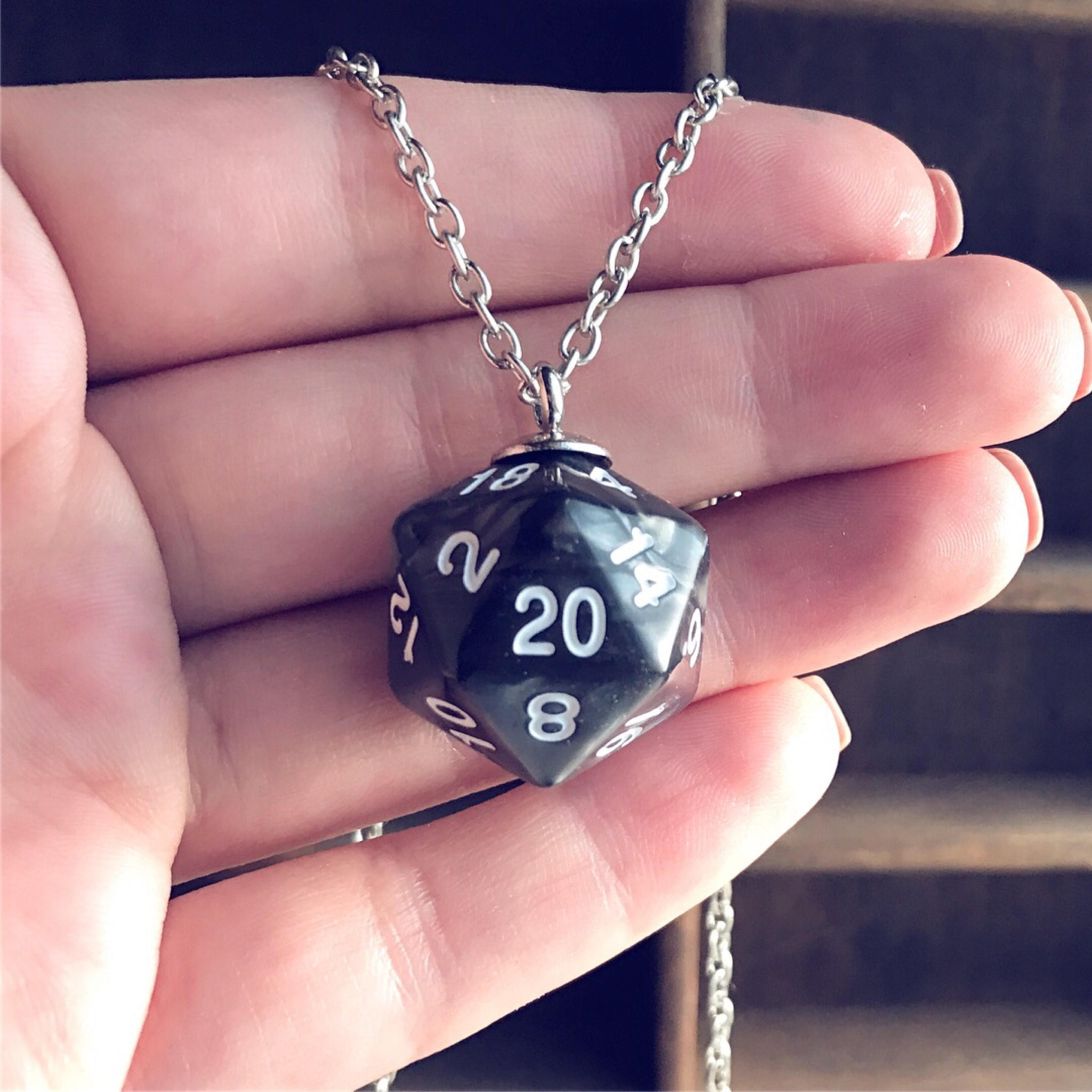 D20 Necklace Dungeons and Dragons Jewelry D20 Gift-Lydia's Vintage