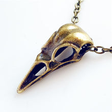 Load image into Gallery viewer, Raven Skull Necklace Bird Skull Necklace Crow Skull