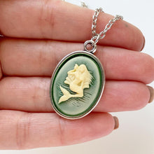 Load image into Gallery viewer, Mermaid Cameo Necklace Mermaid Jewelry-Lydia&#39;s Vintage | Handmade Personalized Vintage Style Necklaces, Lockets, Earrings, Bracelets, Brooches, Rings