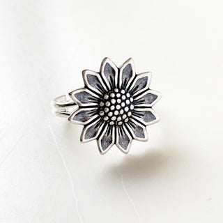 Sunflower Ring Flower Ring Gifts for Her-Lydia's Vintage | Handmade Personalized Vintage Style Rings, Earrings, Bracelets, Brooches, Necklaces, Lockets