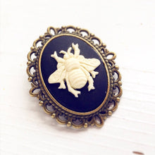 Load image into Gallery viewer, Bee Cameo Brooch Vintage Style Gift for Women-Lydia&#39;s Vintage | Handmade Vintage Style Jewelry, Brooches, Pins, Necklaces, Bracelets
