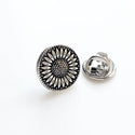 Sunflower Pin Silver Tie Tack Sunflower Wedding-Lydia's Vintage | Handmade Personalized Cufflinks and Tie Tacks